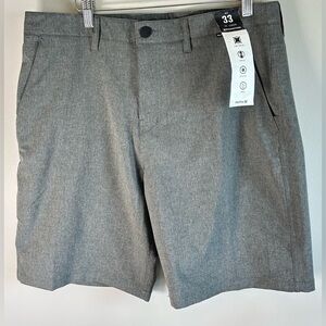 Hurley Men's Hybrid Phantom Stretch Walk Shorts Heathered Gray Size 33 NWT